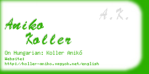 aniko koller business card
