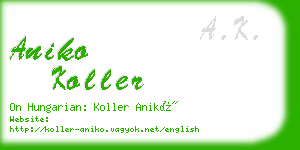 aniko koller business card